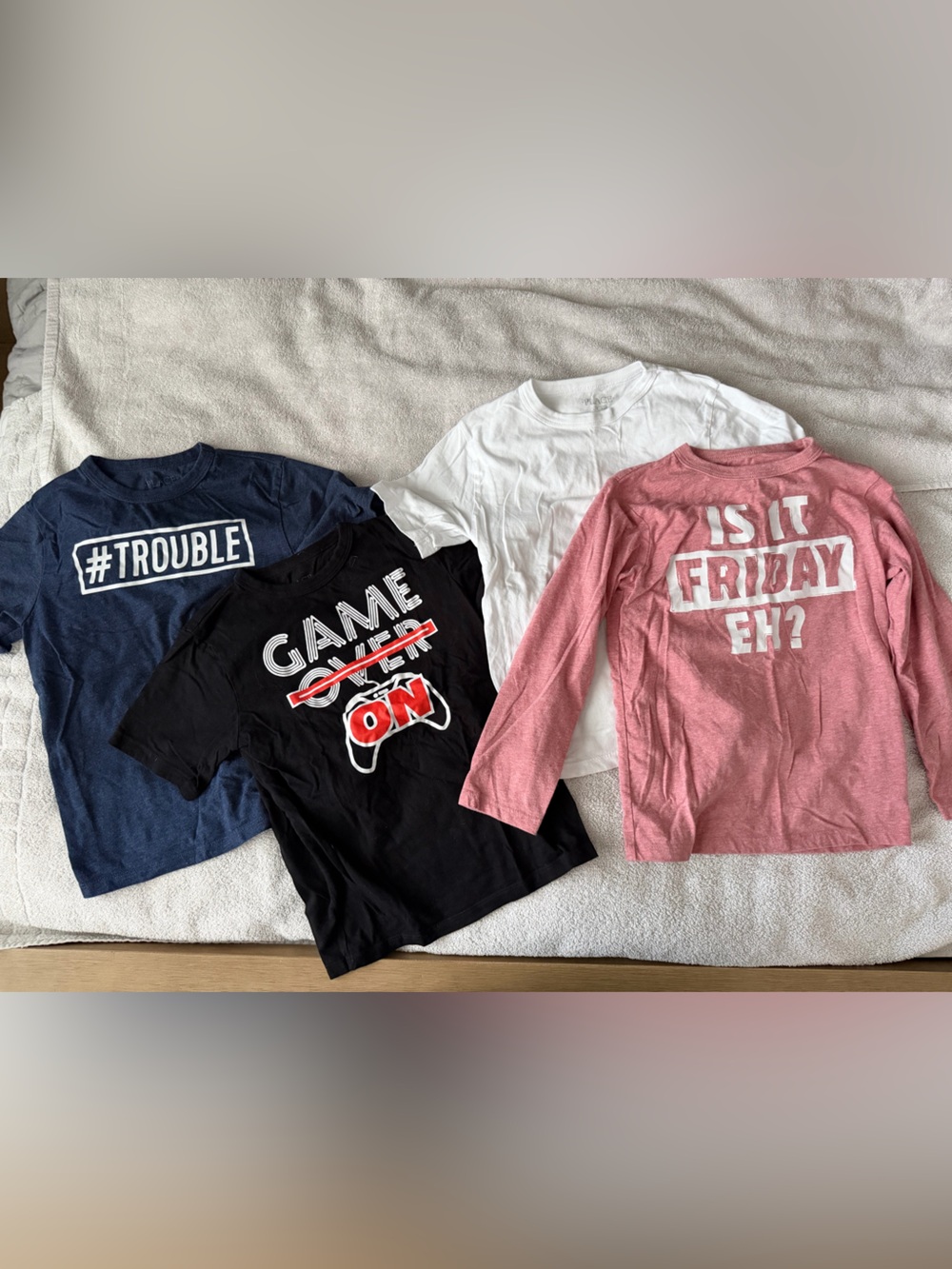 The Children's Place Kids Graphic Tee Lot - Navy, Black, White, Pink